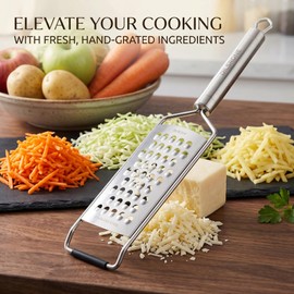 3-Piece Hand Cheese Grater Set, 18/8 Stainless Steel, Dishwasher Safe