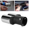Car modified double exhaust rear pipe, stainless steel universal silencer,