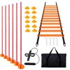 Kvittra 6PCS 6FT Adjustable Soccer Agility Training Poles, Soccer Agility