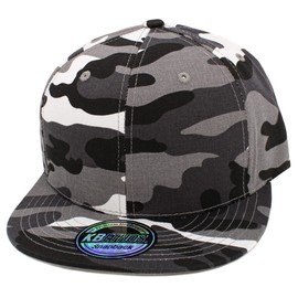 KNW-1467 CIT Cotton Snapback Solid Blank Cap Baseball Hat Flat Brim