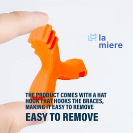 LA MIERE Aligner 1Pieces Food Grade Silicone Y Shaped Aligner Tray Seaters Teeth Aligner for Chompers, Neon Orange