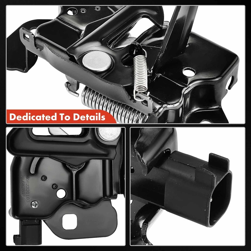 A-Premium Hood Latch Lock Assembly Compatible with Jeep Vehicles -