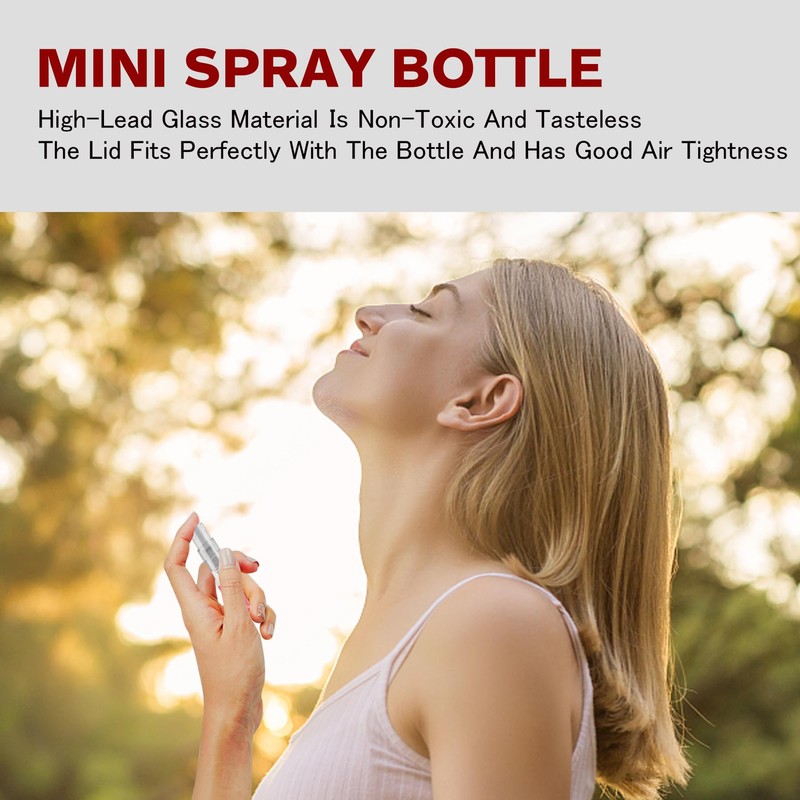 Csdtylh Mini Spray Bottle 2ml, Refillable Glass Spray Bottle, Glass