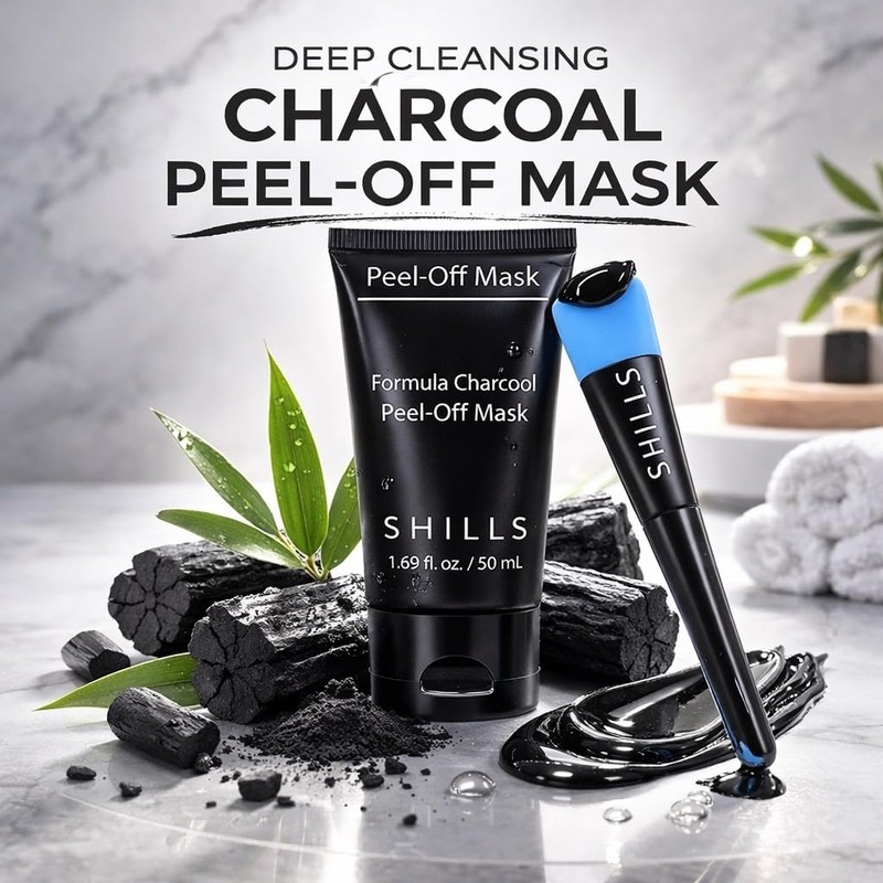 SHILS Men's Charcoal Mask 1 Bottle (1.69 lbs. Ounces) and