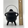 3" Plain Cast Iron Cauldron with Lid and Handle, Witches