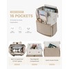 LOVEVOOK Women's Backpack Laptop School Backpack Waterproof, Beige & Khaki,
