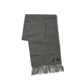 THE SAVILE ROW COMPANY LONDON Men's Luxury 100% Wool Scarf - Grey Marl