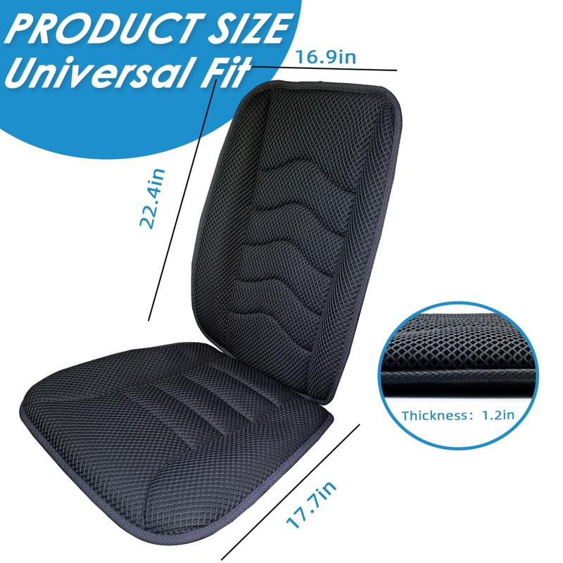 AEROiVi Car Seat Cushion with Back Support Pillow,Breathable 3D Air