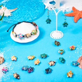 PandaHall Pack of 60 Turquoise Gemstone Beads, Turtle Stone Beads, Ocean Sea Turtle Charms Beads for Summer, Bohemian Bracelets, Necklaces, Jewellery Making