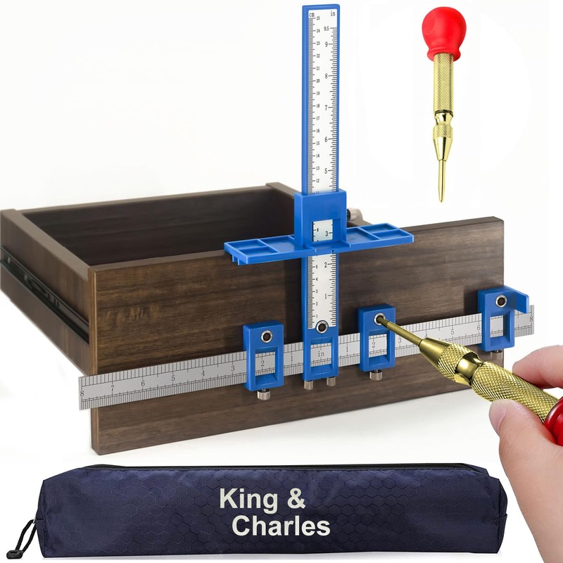 King&Charles Cabinet Hardware Jig, Cabinet Handle Jig with Automatic Center