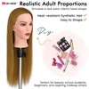 WIGNEE Professional Cosmetology Mannequin Head with Synthetic Hair Blonde