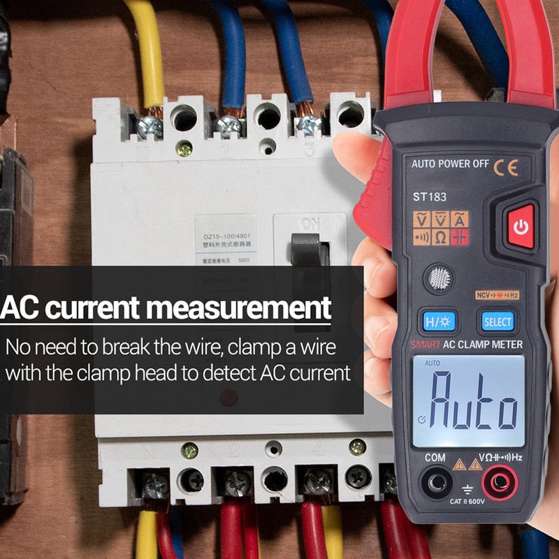 Digital Clamp Meter Multifunctional AC DC Voltmeter Smart Auto NCV