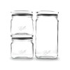 Ball Glass Storage Latch Jars 3-Pack Airtight Seal Lids Stackable
