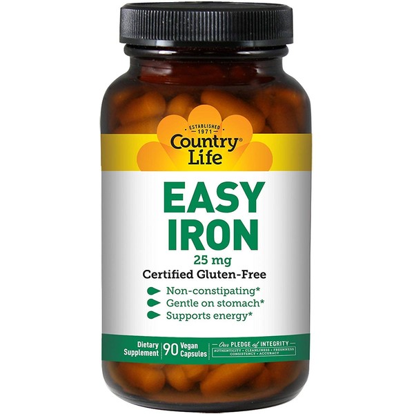 Country Life Easy Iron 25 mg 90 Veggie Caps