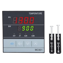 MC901 Digital PID Temperature Controller PT100 Sensor K Type Universal Input Relay/SSR Output 85V-265V 0~1300℃