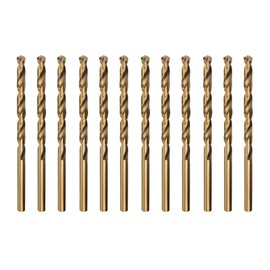 Misuyue M35 Cobalt HSS Twist Drilling Bits, 12pcs Metal Drill Bit 2.5mm/0.098", Carbide Drill Bits for Stainless Copper Wood Plastic Aluminum and other Hard Materials