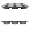 ProBytes 6 Cups Metal Muffin Tray/Mould - Aluminized Steel, Non-stick,