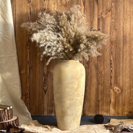 GDSZJLJ Ceramic Rustic Farmhouse Vase, 15 Inch Beige Flower Vases for Home Decor, Rustic Pottery Vase for Table Centerpieces & Living Room, Farmhouse Ceramic Vases for Entryway & Wedding Gifts