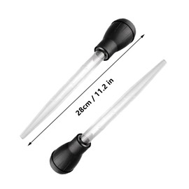 2 PcsTurkey Baster, Chicken Turkey Poultry Meat BBQ Baster Syringe Tube, Kitchen Cooking Tools Kitchen Chicken Turkey Poultry Meat BBQ Food Flavour Baster (Black and Red）