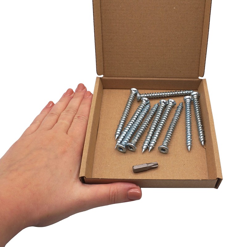 SKIR'CO (Pack of 10) Concrete Screws Zinc Plated 7.5 x