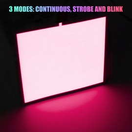 Electroluminescent (EL) Panel Light, DIY EL Backlight Cuttable Paper Lamp for Holiday Decoration/Cosplay/Warning, Pink (10cmx10cm)