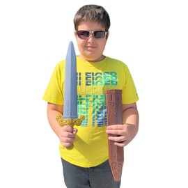 20" Detailed Roman Toy Swords (3 Pack) (Plastic) in Bronze Sheath/Scabbard. Knight Roman Soldier Costume Prop. Gold/Silver/Bronze (3)