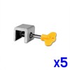 Window Security Single-Stage Sash Lock (5-Pack) with Catches Single-Stage
