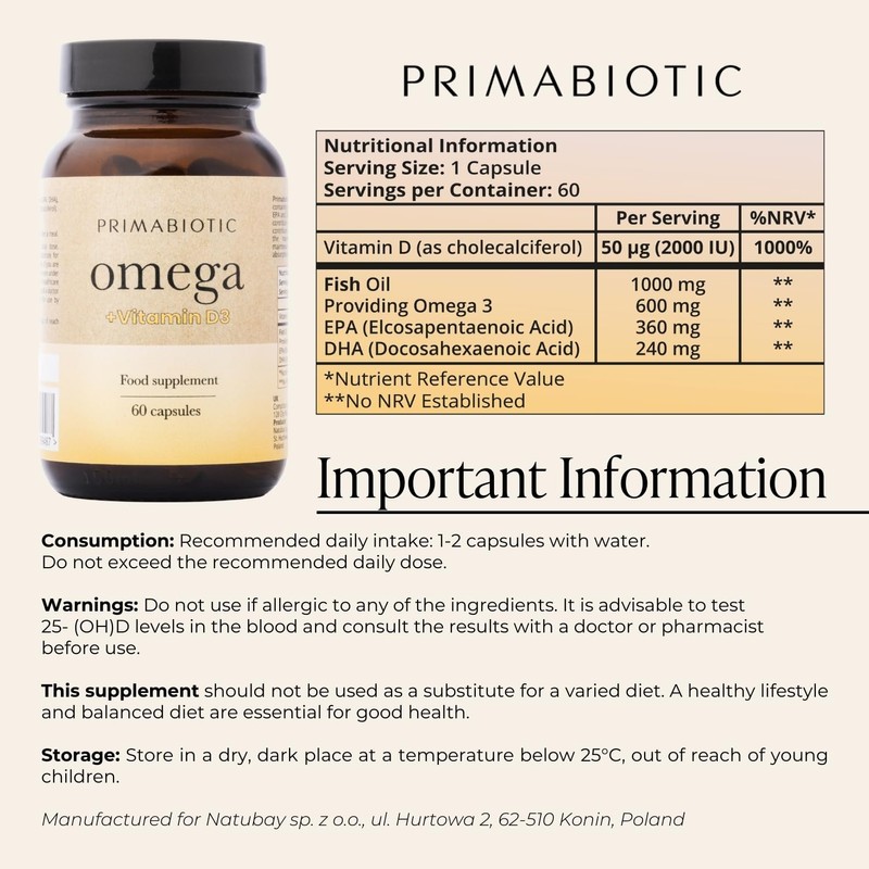 Primabiotic Omega 3 – High Strength Fish Oil Capsules |
