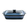 UNICASA Casserole Baking Dish with Lid - Ceramic Blue Lasagna