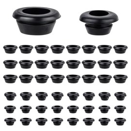 VEPEPE Pack of 60 Electrical Rubber Cable Grommets, Waterproof Cable Grommets Rubber ID 8 mm 12 mm, Cone Rubber Grommets for Cables, Black Cable Grommet Rubber Waterproof for Wire and Cable Protection