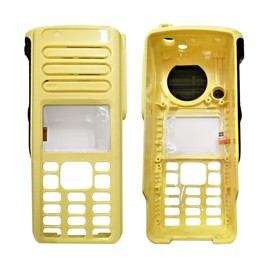 Yellow Front Housing Replacement Kit for XPR7550e/DGP8550E/XPR7580E Two-Way Radios | DIY Repair Shell with Durable Finish & Precision Fit