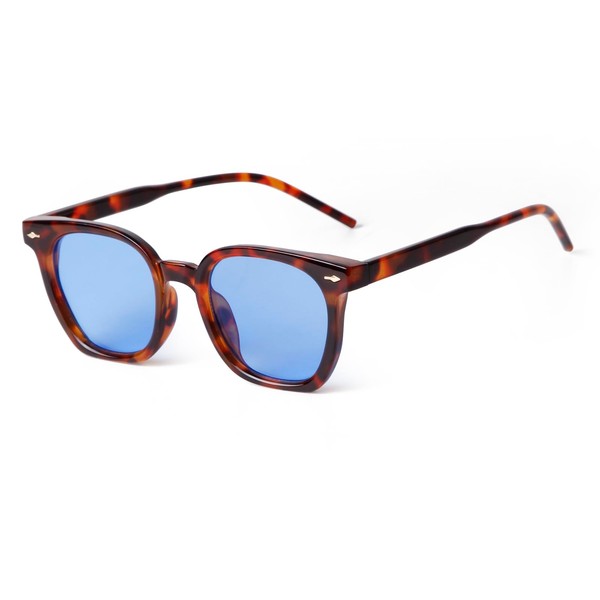 ADE WU Retro Square Sunglasses for Men Women Fashion Unisex