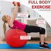 Fitvids Anti-Burst Slip Resistant Exercise Ball - 18-inch, 2,000-Pound Capacity,