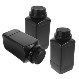 BUGUUYO 3pcs Wide Mouth Bottles with Inner Caps Mouth Chemical Storage Containers for Lab Use Light Design for Chemical Integrity Reliable Pe Material for Diverse Applications