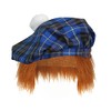 The Dragons Den Blue Hunting Tartan Tam-O-Shanter With Ginger Hair