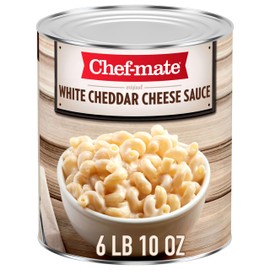 Chef-mate White Cheddar Cheese Sauce and Queso, Canned Food for Mac and Cheese, 6 lb 10 oz (Pack of 1)