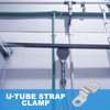 PATIKIL 10mm Rigid Pipe Strap, 12 Pcs 304 Stainless Steel