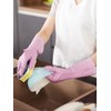LANON 3 Pairs wahoo Skin-Friendly Dishwashing Cleaning Gloves, Reusable Kitchen