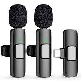 TIMEJONS USB C Mini Lavalier Microphone for iPhone 15 16 and Android Devices