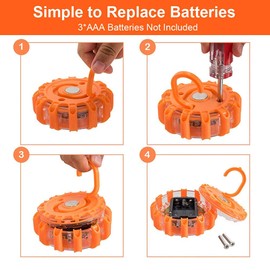 PACETAP Car Roadside Emergency Kit, Essential Auto Safety Road Side Assistance Tool Kit with LED Road Flare, Jumper Cables, Towing Rope, Triangle and More Winter Vehicle Accessories