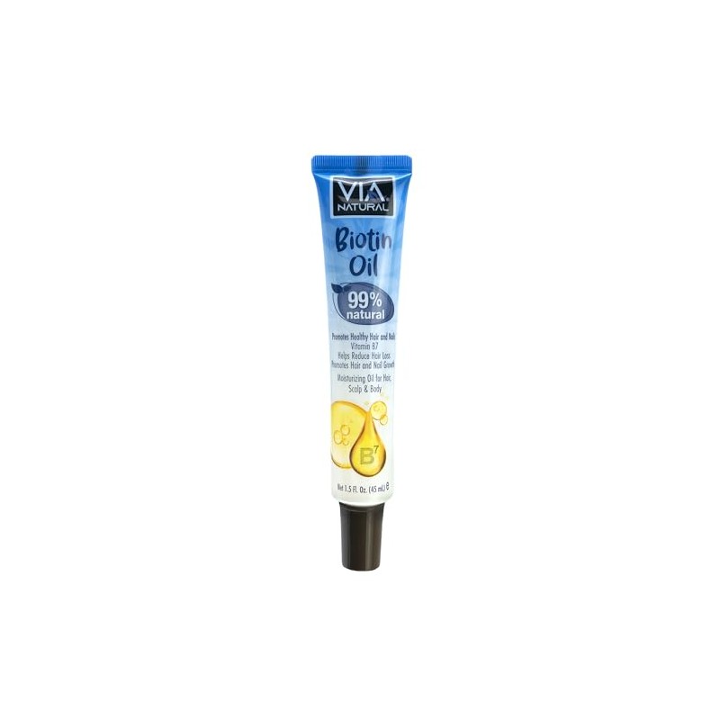 Via Natural 99% Natural Biotin Oil 1.5 Fl Oz (Pack