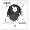 fashionchimp Women's Scarf with Decorative Tassels and Pattern Mix Embroidery