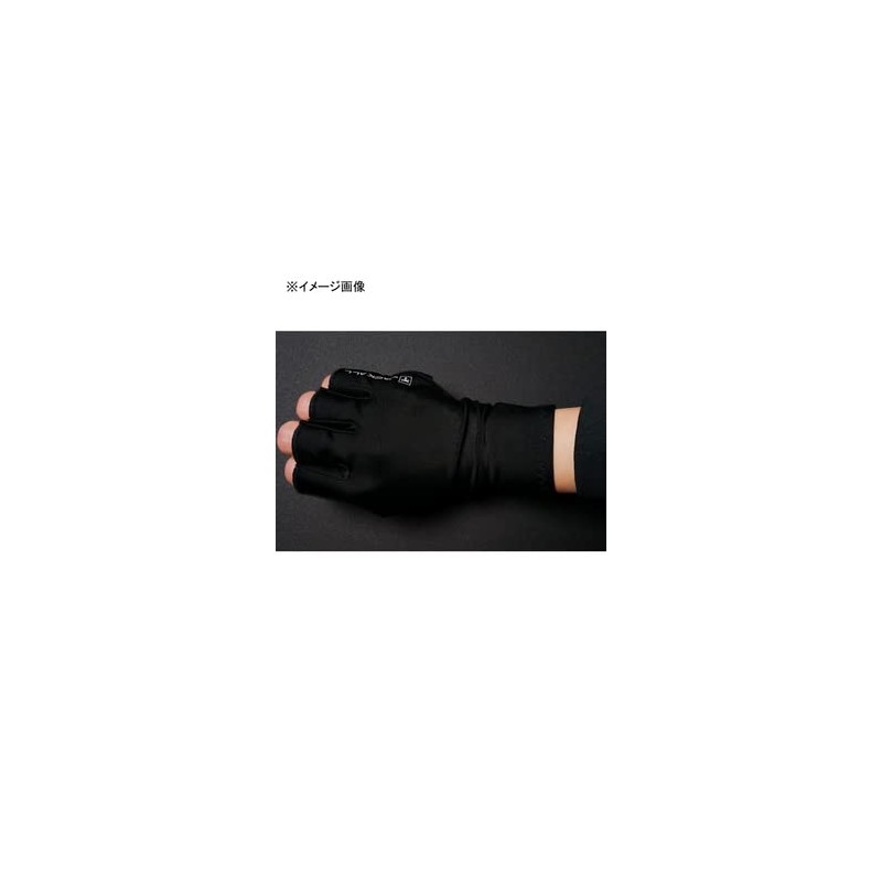 JACKALL Cooling UV Protection Gloves, M, Black