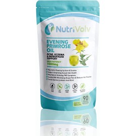 Evening Primrose Oil 1000mg, Valuable Supplement for Women's Health, Hormone Balance, Eczema, Acne - PMS | 90 Capsules