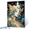 Butterfly Woman Paint by Numbers for Adults Beginners, DIY Digital