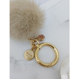 Lala 마이아 밍크털 키링참장식-베이지(MAIAKR010) Maia Mink Fur Keyring Charm - Beige (MAIAKR010)