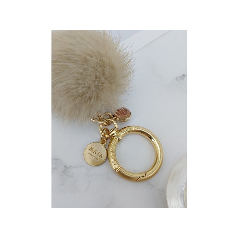 Lala 마이아 밍크털 키링참장식-베이지(MAIAKR010) Maia Mink Fur Keyring Charm -