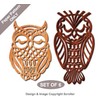 Owl Trivet and Ornament Scroll Saw Pattern