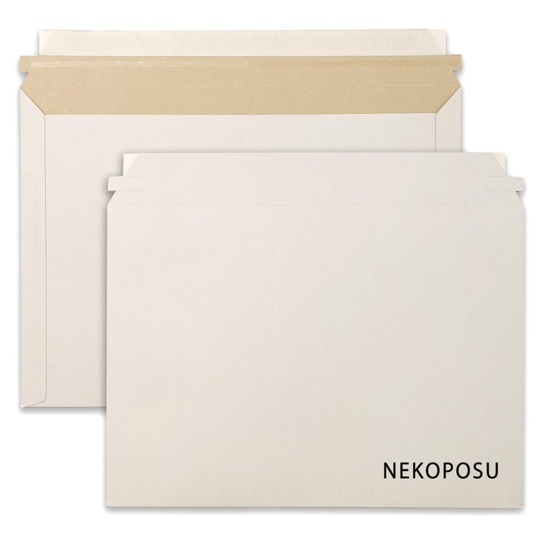 [TAKEYUKI] NEKOPOSU Cardboard Envelopes, Square A4 Envelopes, Set of 10,