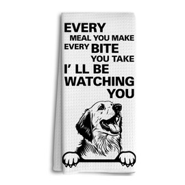 Dwept Every Meal You Make Every Bite You Take Kitchen Towels, Funny Dish Towels for Kitchen, Dog Decor, Dog Decorative Hand Towels, Dog Gifts for Dog Mom, Great Pyrenees Hand Towels for Bathroom